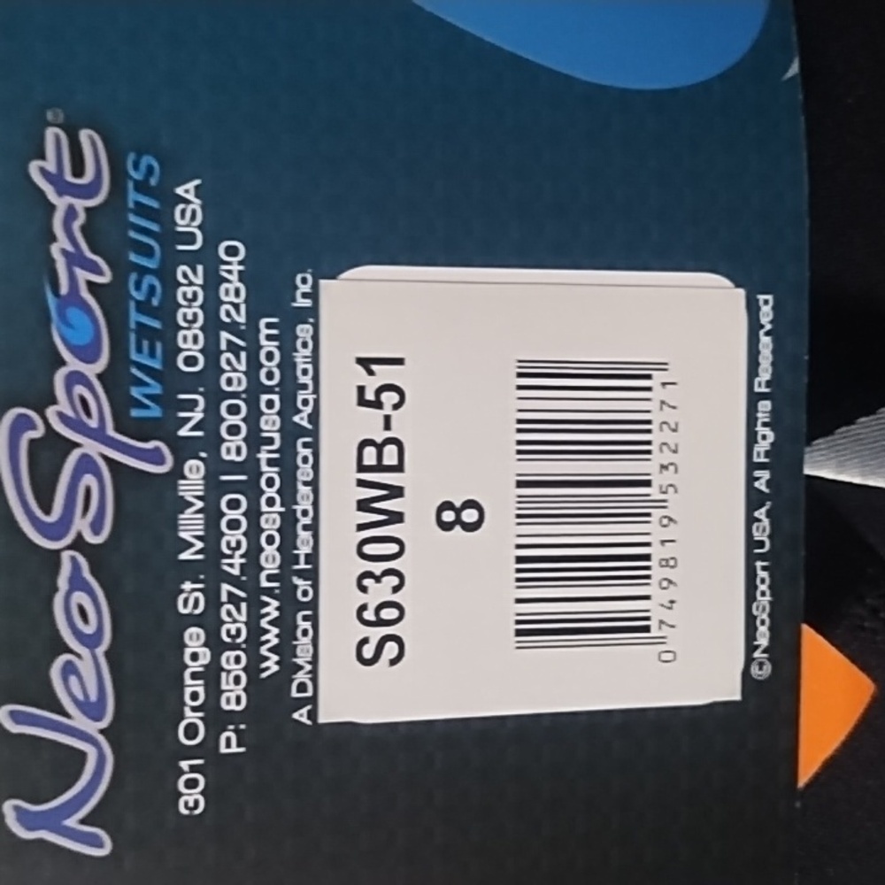 NeoSport Black and Purple Wet Suit 3mm - Picture 7 of 10